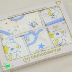 19 تيكه پنبه چاپي طرح خرس كد 4300