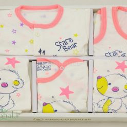 19 تيكه پنبه چاپي طرح خرس كد 4300