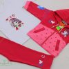 619 سه تيكه پنبه سوئيشرتي چاپ دختر سايز 2-3 كد 4238