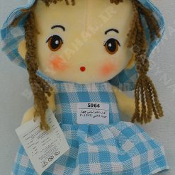 عروسك آويز دختر لباس چهارخونه 28 سانتي كد 5964