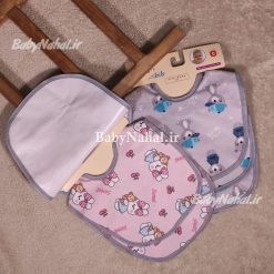 پيش بند مخمل 3 عددي آراز بيبي كد 5433