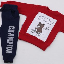 11002 بلوز شلوار دورس خرس و دوچرخه سايز 3/4 (AK) كد 6426