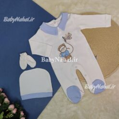 130سرهمي مخمل با كلاه گلدوزي خرس كلاهدار كد 6861