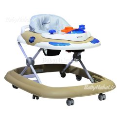 روروئك 8 چرخ موزيكال يوفو بدون ترمز دليجان (سفيد كرم) كد 4663