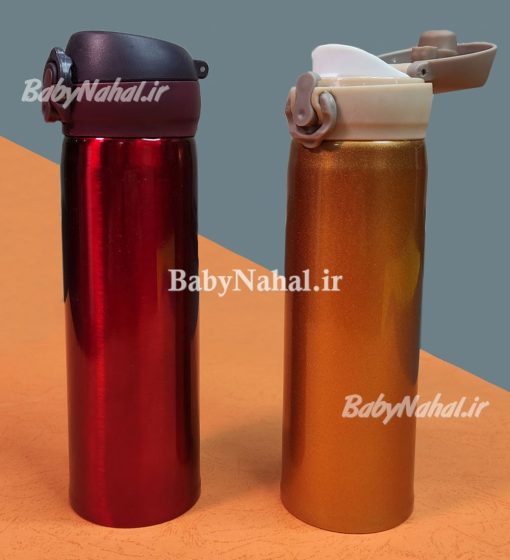 فلاکس استیل 500ML قفل دار ساده (BR) کد 7161