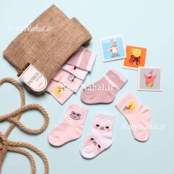 جوراب نيم ساق طرح جور خرگوش كد 8044