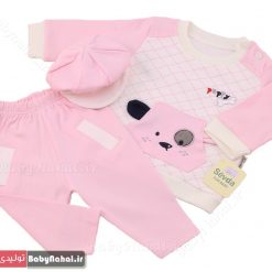 9862 بلوز و شلوار با كلاه گلدوزي dog سايز1و2و3 (AS) كد 7607