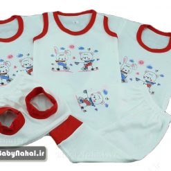 5 تيكه نخي چاپي طرح دوچرخه سلفوني كد 7861