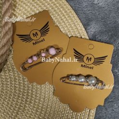 سنجاق سينه طرح قلب و گل (NL) كد 7733