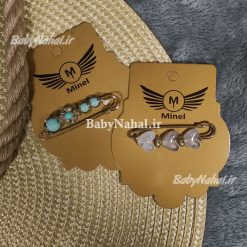 سنجاق سينه طرح قلب و گل (NL) كد 7733