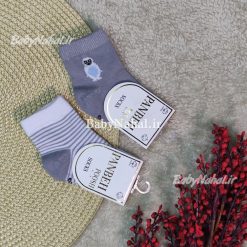 جوراب نيم ساق طرح جور راه راه كد 8069