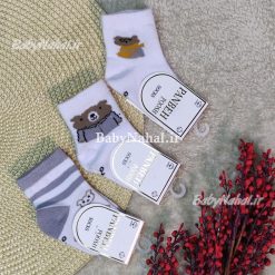 جوراب نيم ساق طرح جور راه راه كد 8069