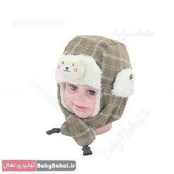 6637 كلاه خلباني چهار خونه پشمي سايز 1-2 (AK) كد 8702