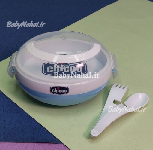 262ظرف غذا با قاشق چنگال chicco كد 7183