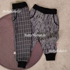 شلوار پنبه جیبدار طوسی کد 9003