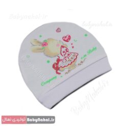 كلاه گرد پنبه چاپي خرگوش و قلب (BS) كد 9025