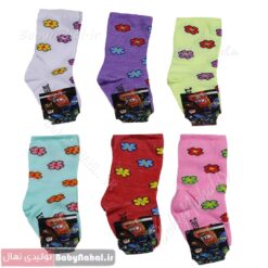 جوراب كامپيوتري گل سايز 1-3 كد 8190
