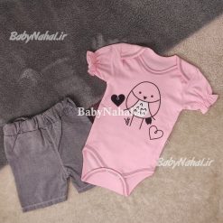 130 دوتیکه پنبه چاپی جوجه سایز 1-3 کد 9618