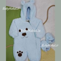 516 كاپشن سرهمي جورابدار بره اي خرس سايز 2-4 كد 2205