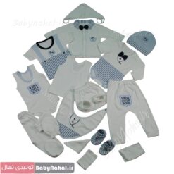 19 تيكه پنبه گلدوزي طرح مارك (AD) كد 10530