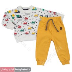 13119 بلوز و شلوار دورس چاپ ماشين سايز 2 و 1 (AK) كد 10842