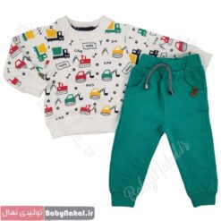 13120 بلوز و شلوار دورس چاپ ماشين سايز 4 و 3 (AK) كد 10843