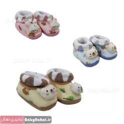 15279پاپوش مخمل چاپي حيوانات عروسكي(AK) كد 12201