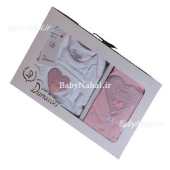 5 تيكه پنبه گلدوزي خرس قلبي Danaloo كد 12471