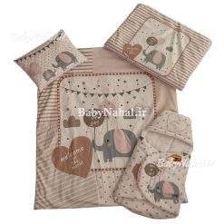 سرويس خواب مخمل چاپي فيل و بادكنک كد 12504