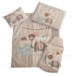 سرويس خواب مخمل چاپي فيل و بادكنک كد 12504