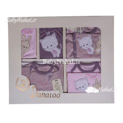 19 تيكه پنبه گلدوزي گربه و خرگوش danaloo كد 12743