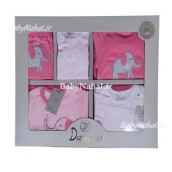 19 تيكه پنبه گلدوزي فيل قلبي Danaloo كد 12829