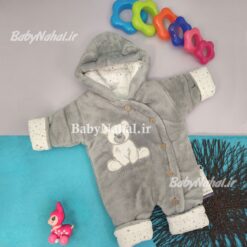 كاپشن سرهمي لايكو گلدوزي خرس كد 13336