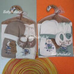 ست بيمارستاني پنبه چاپي خرس و قايق كد 13484