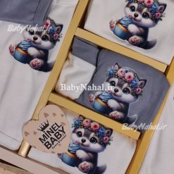 19 تيكه چاپي minel (طوسي) 14027