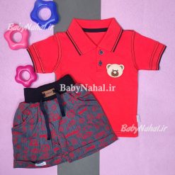 935بلوز و شلوارك گلدوزي خرس(AC) كد 14051