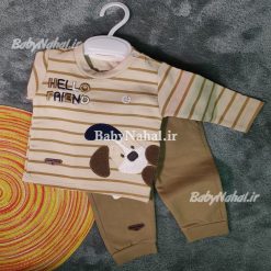 265 بلوز و شلوار گلدوزي hello friend مون بيبي كد 14247