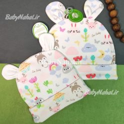 كلاه پنبه چاپي گوشدار (BS) كد 14178