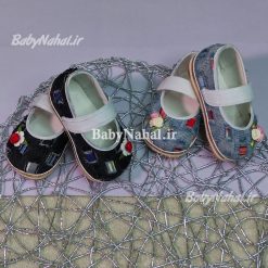 پاپوش دخترانه چسبي گلدار كد 14433