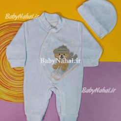 240سرهم مخمل با كلاه گلدوزي خرس و سورتمه (BN) كد 14459