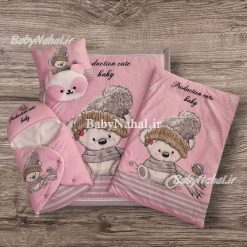 سرويس خواب 4 تيكه مخمل خرس شالدار كد 14532