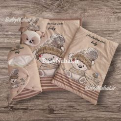 سرويس خواب 4 تيكه مخمل خرس شالدار كد 14532