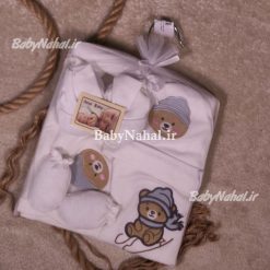 ست بيمارستاني گلدوزي خرس و شالگردن ARAZ كد 14558