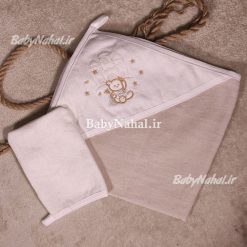 حوله دو تيكه گلدوزي سايز 75 كد 14758