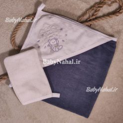 حوله دو تيكه گلدوزي سايز 75 كد 14758