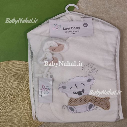 سرويس حوله 6 تيكه گلدوزي Lovi baby كد 14760