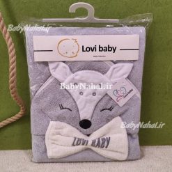 حوله دو تيكه گلدوزي برجسته Lovi baby كد 14761