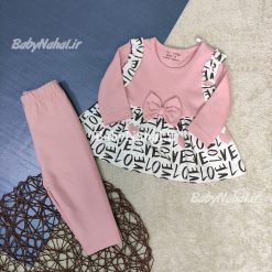 بلوز شلوار دخترانه پاپيون و حروف كد 14919