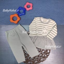 بلوز شلوار پنبه راه راه خرگوش كد 14920