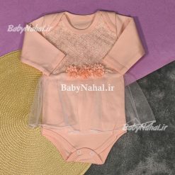 زيردكمه توري گل دار كد 15143